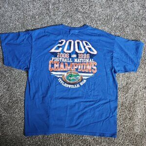 2008 NCAA Football Florida Gators National Champions XL Blue Short Sleeve Tee